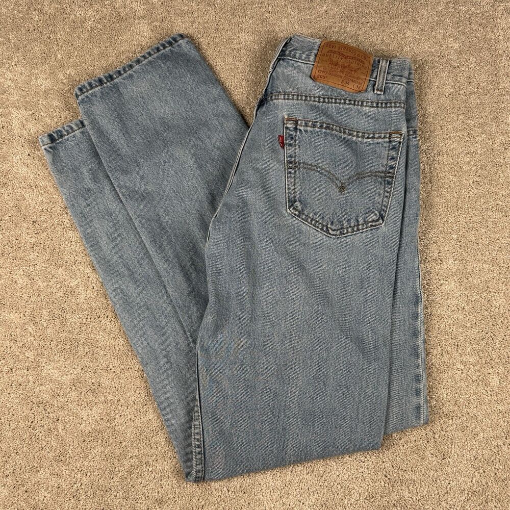 Vintage Levi’s 505 Made in USA 34x36 Regular Fit Straight Leg Blue Jeans 90s VTG